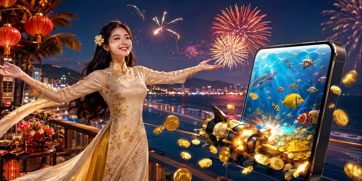 Người phụ nữ mặc áo dài tại Đà Nẵng sử dụng điện thoại truy cập casino trực tuyến